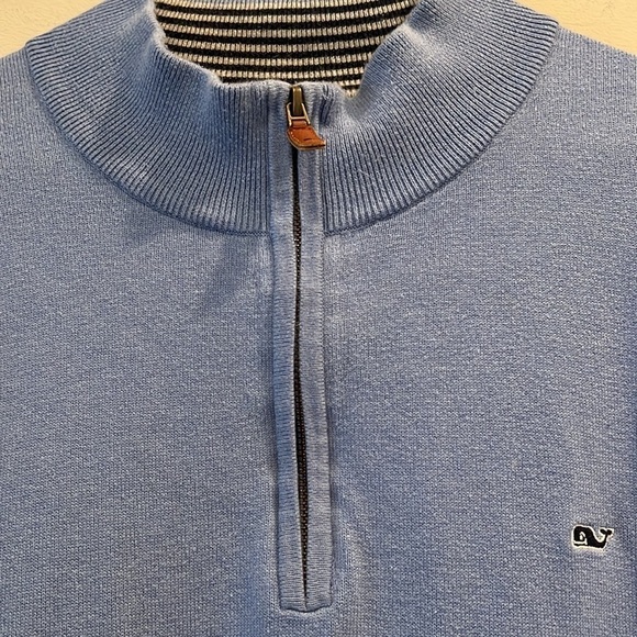 Vineyard Vines - Men’s 1/4 zip sweater. Sweatshirt.  size XL.  Light blue - Picture 3 of 12